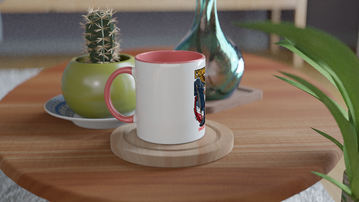 325 ml (11 oz) French-style ceramic mug for men