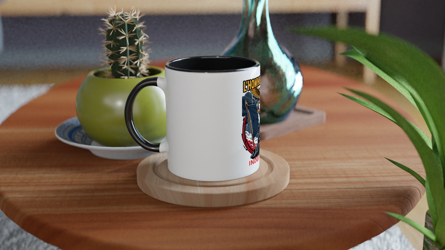 325 ml (11 oz) French-style ceramic mug for men