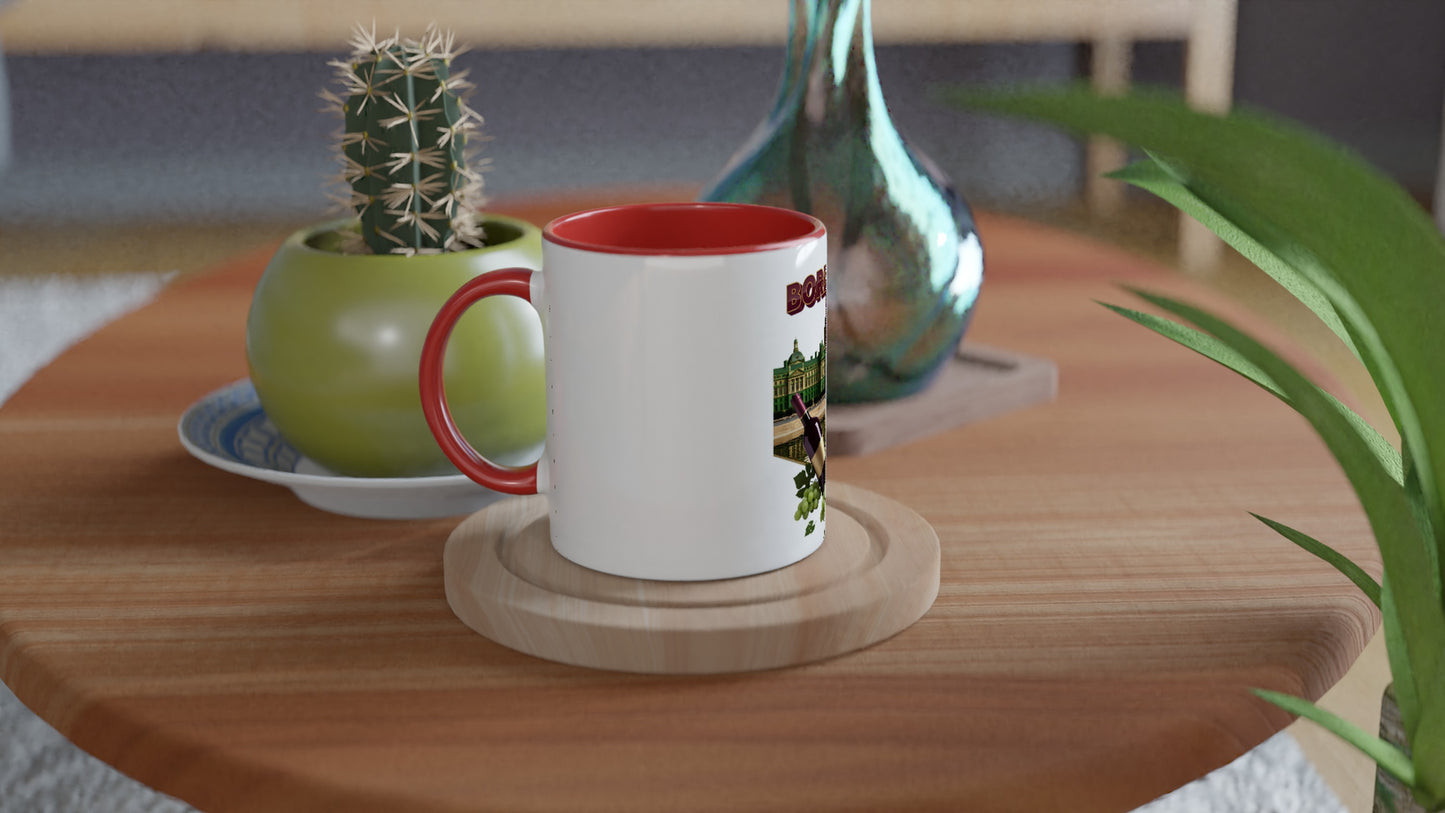 325 ml (11 oz) Burgundy Ceramic Mug, City of France