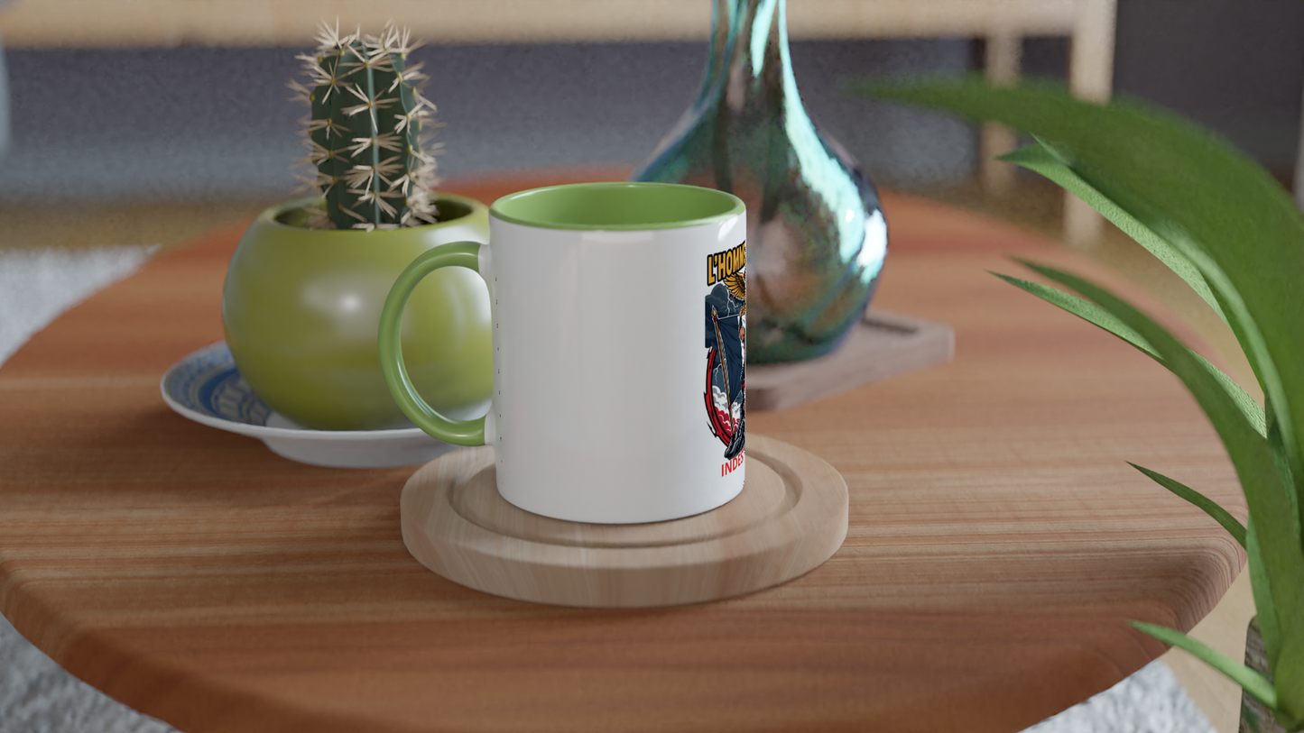 325 ml (11 oz) French-style ceramic mug for men