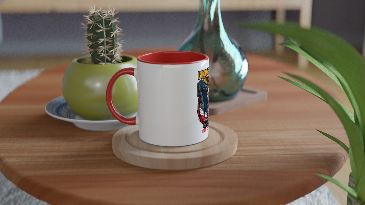 325 ml (11 oz) French-style ceramic mug for men