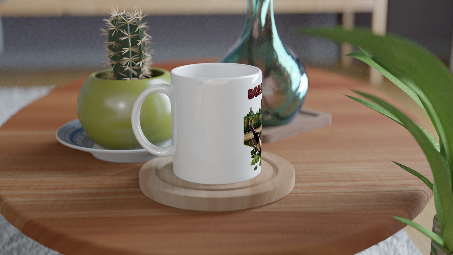 325 ml (11 oz) Burgundy Ceramic Mug, City of France