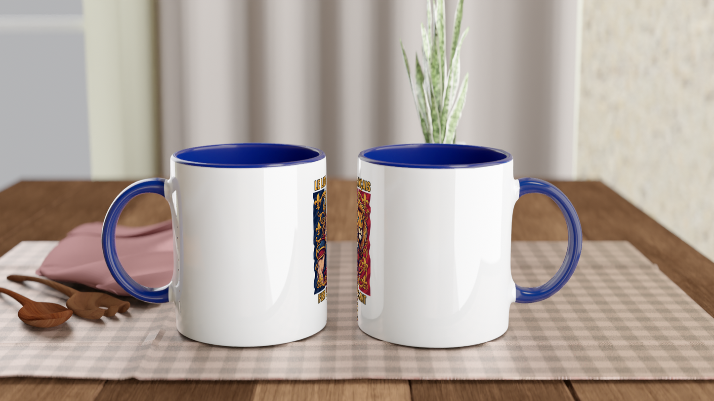 Keramikbecher mit Löwenmotiv „stark“, 325 ml (11 oz)