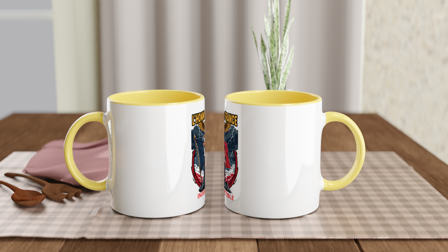 325 ml (11 oz) French-style ceramic mug for men