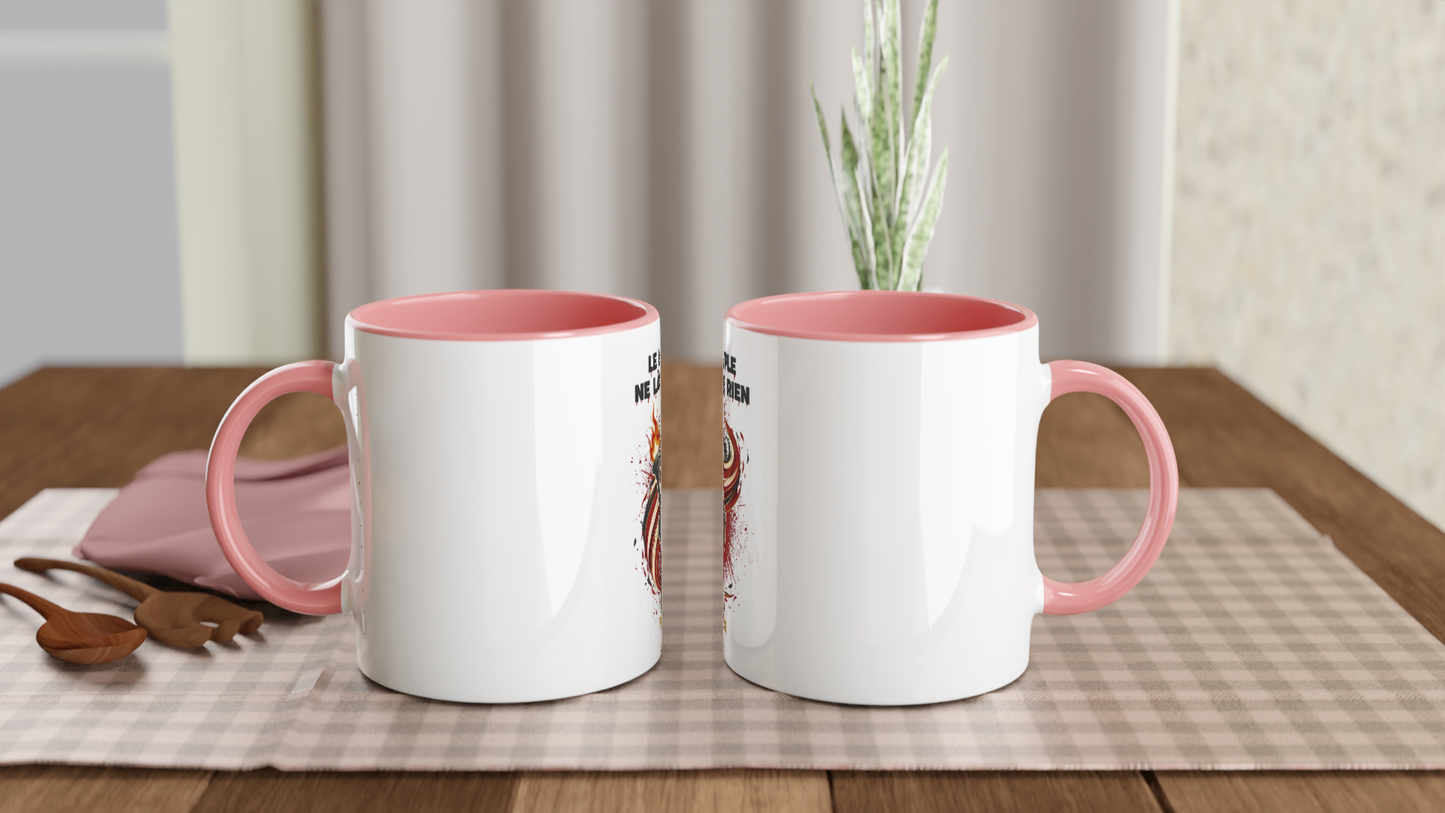 325ml (11oz) Ceramic Mug "le peuple lâche rien"