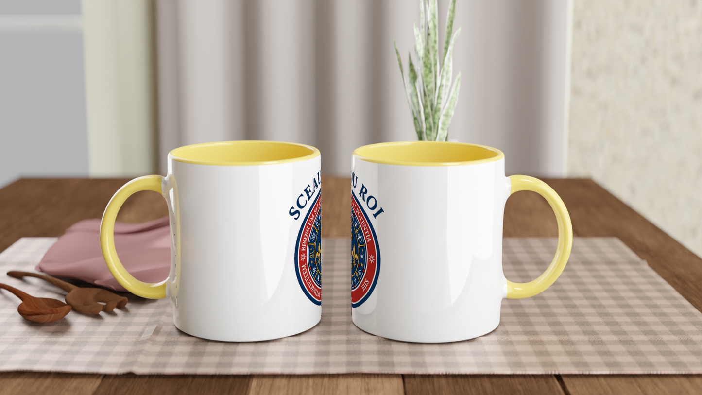 Keramiktasse „Das Siegel des Königs“ weiß, 325 ml (11 oz) mit farbiger Innenseite