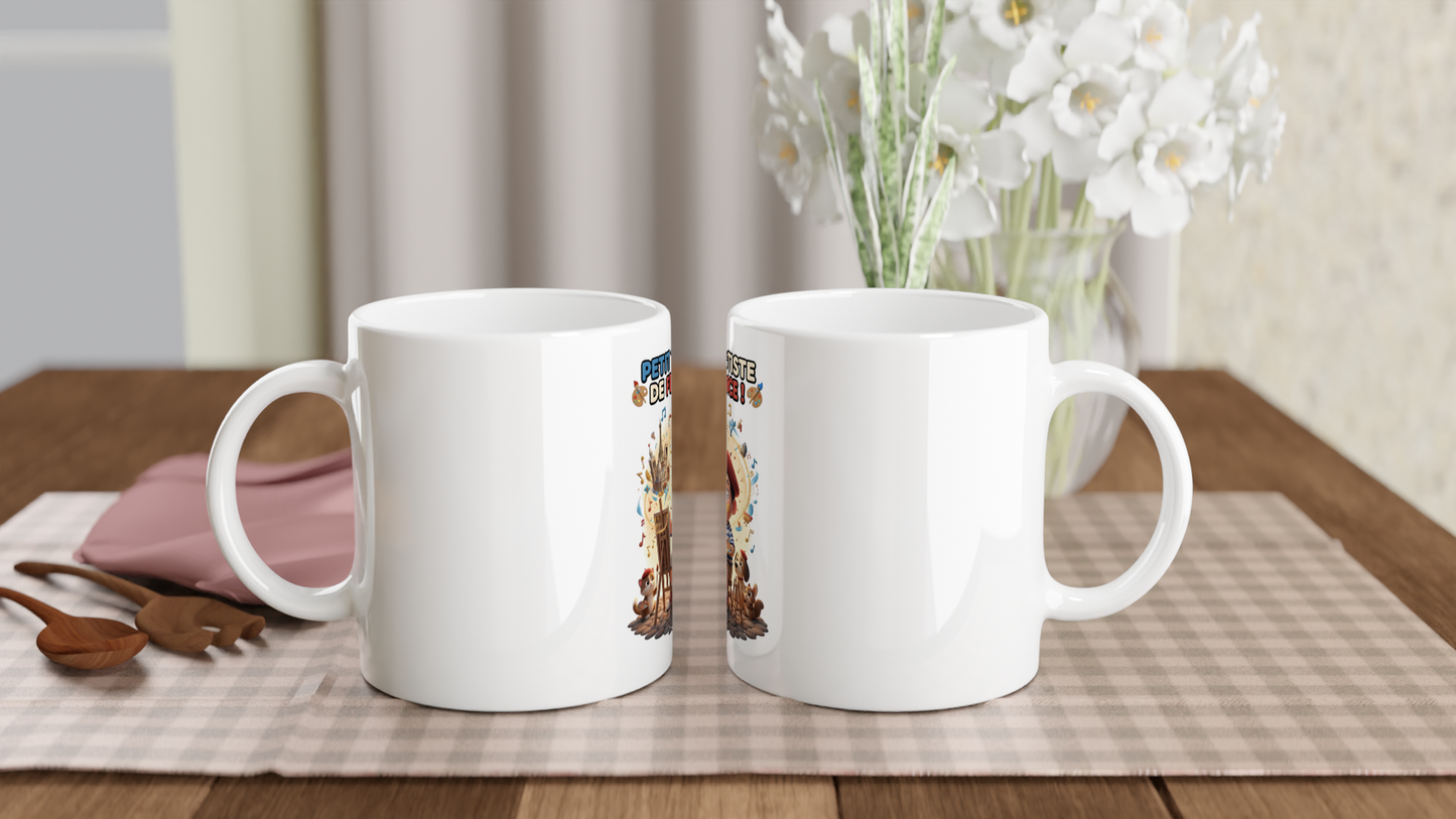 White 11oz Ceramic Mug kleiner Künstler Frankreichs