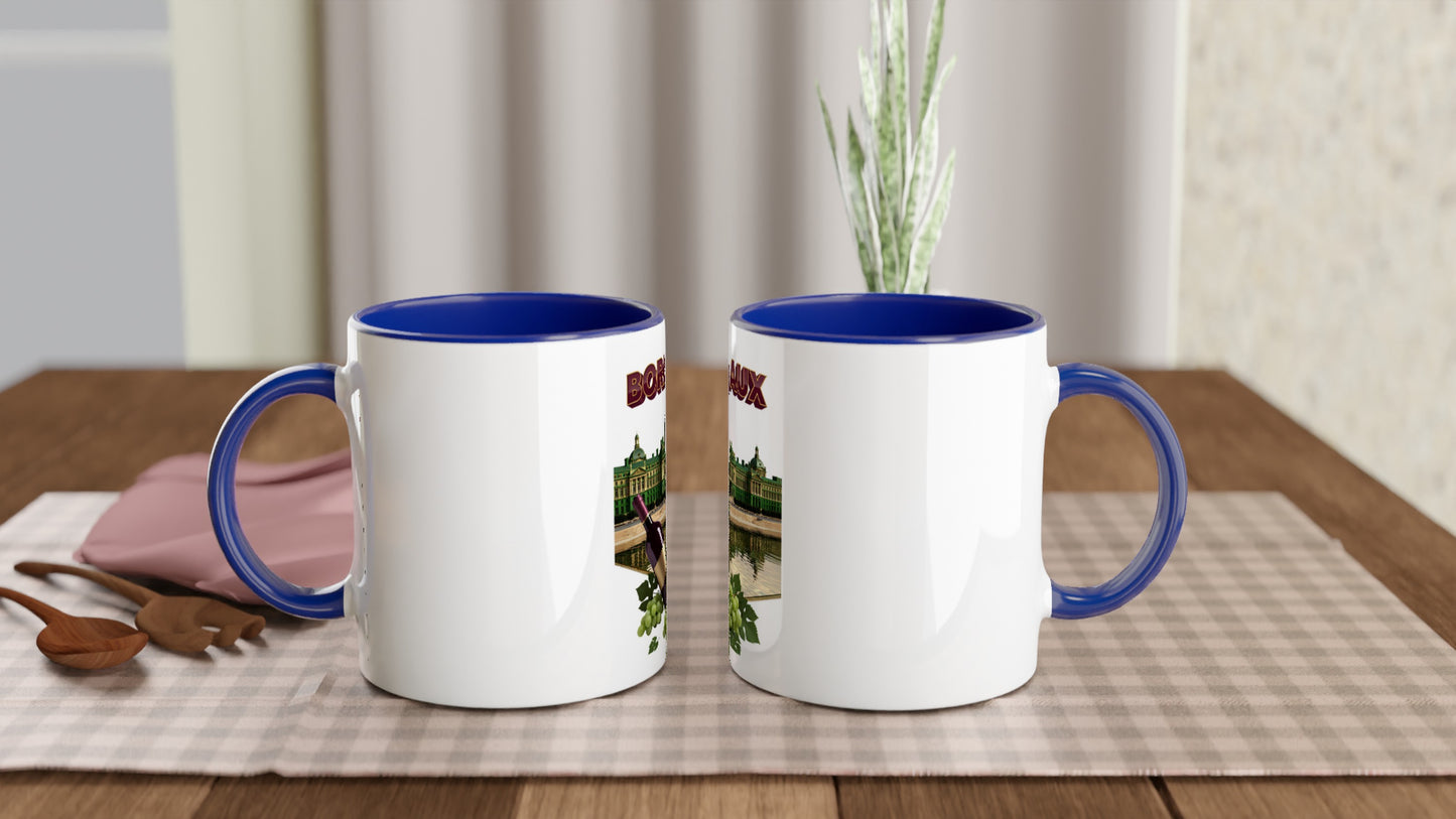 325 ml (11 oz) Burgundy Ceramic Mug, City of France