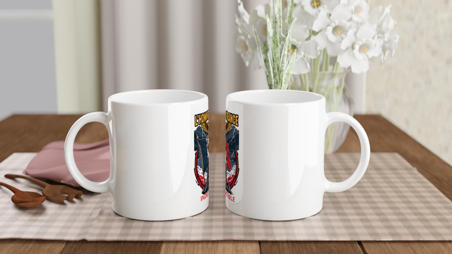 325 ml (11 oz) French-style ceramic mug for men