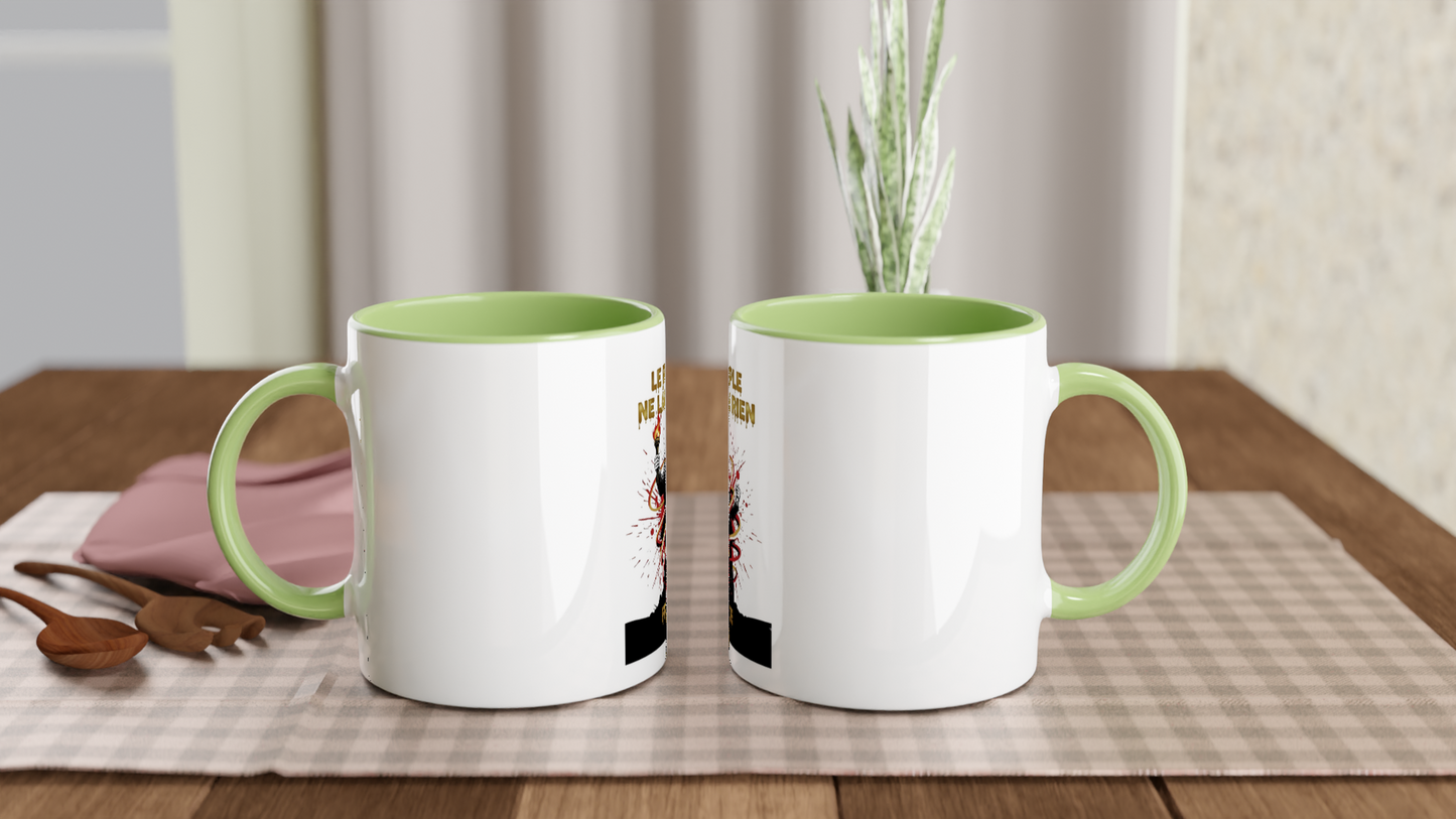 325ml (11oz) Ceramic Mug "le peuple lâche rien"