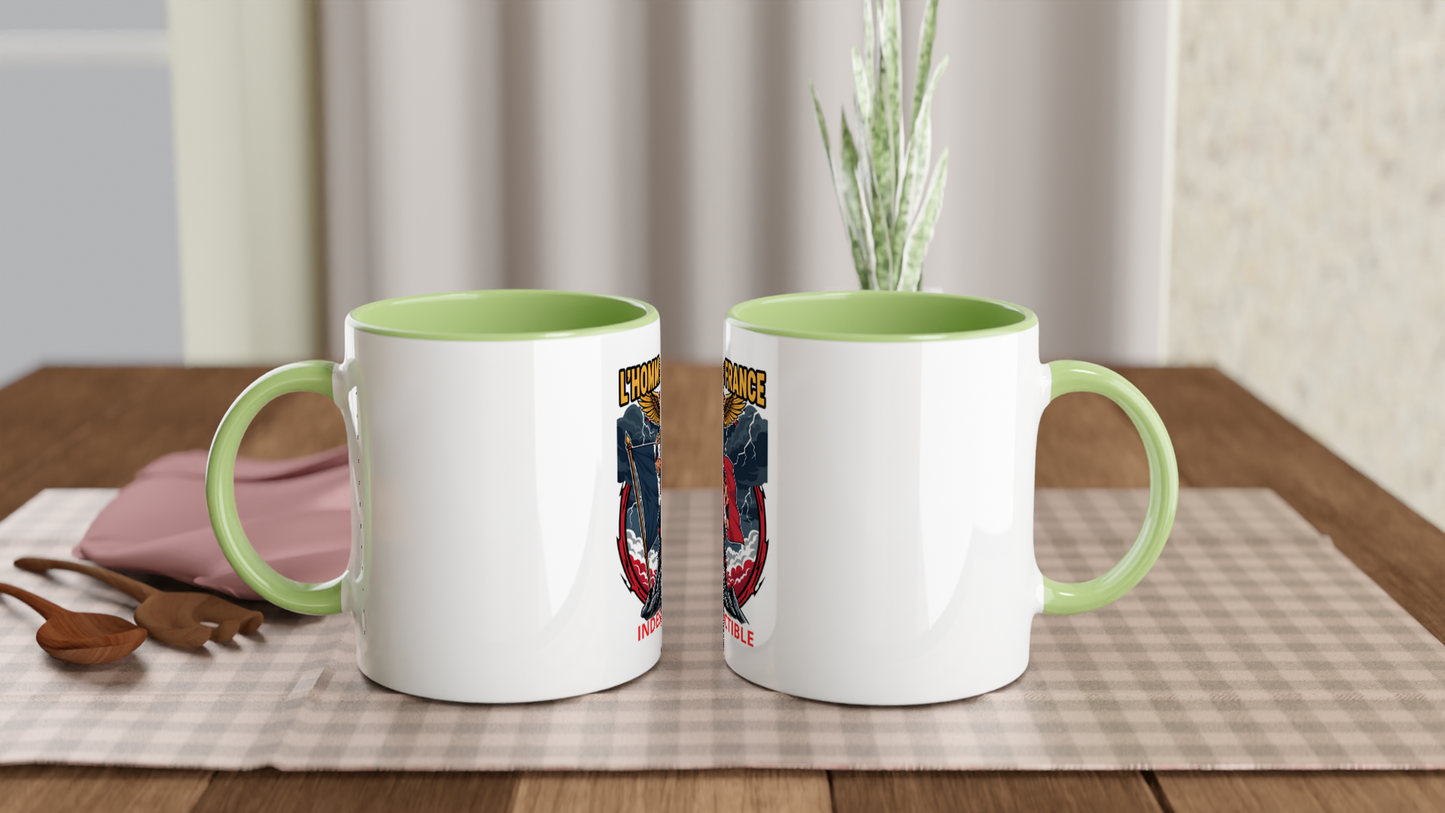 325 ml (11 oz) French-style ceramic mug for men