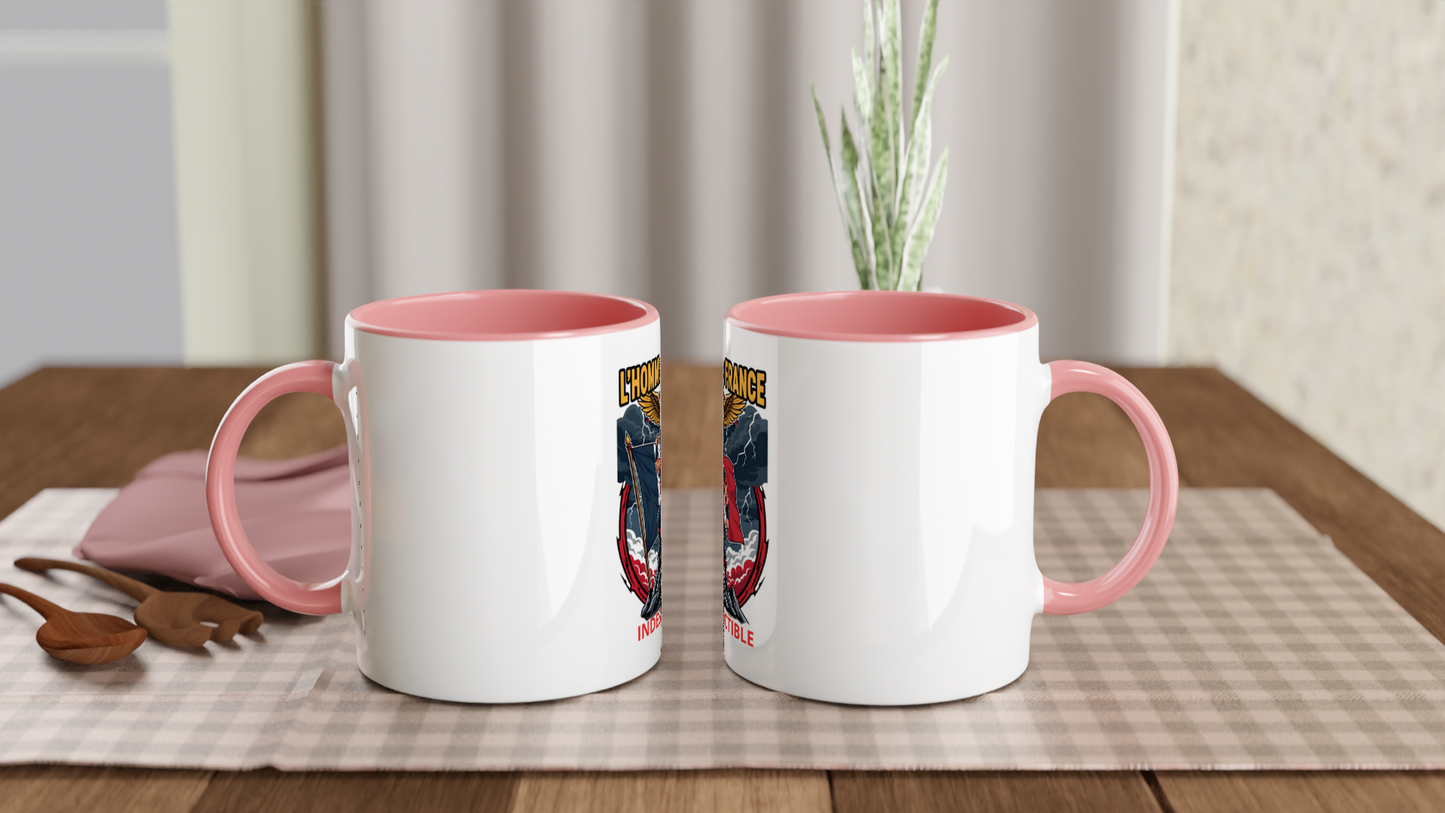 325 ml (11 oz) French-style ceramic mug for men