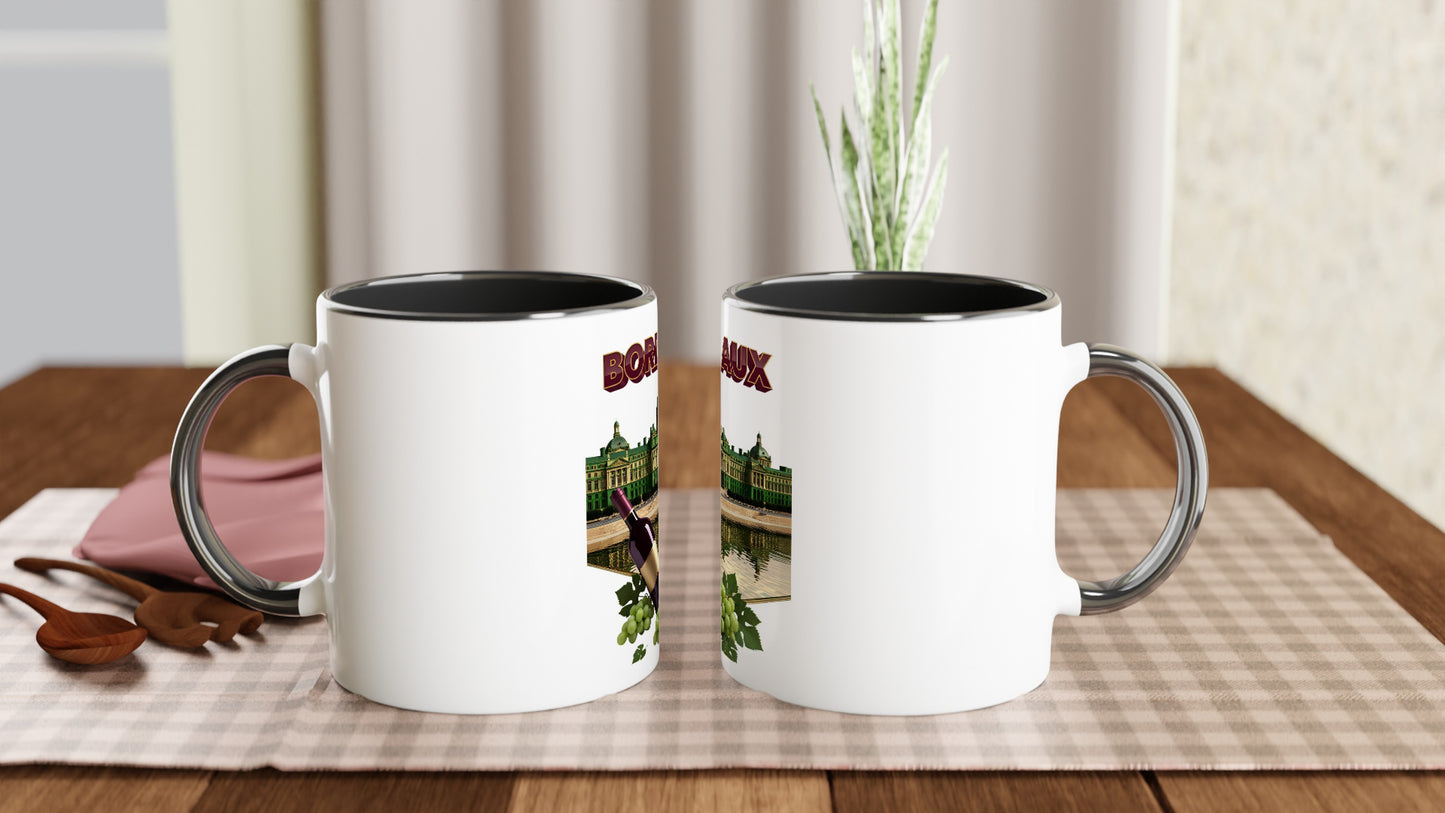 325 ml (11 oz) Burgundy Ceramic Mug, City of France