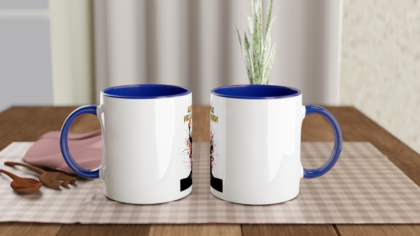 325ml (11oz) Ceramic Mug "le peuple lâche rien"