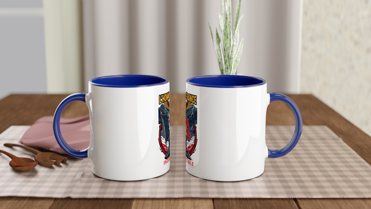 325 ml (11 oz) French-style ceramic mug for men