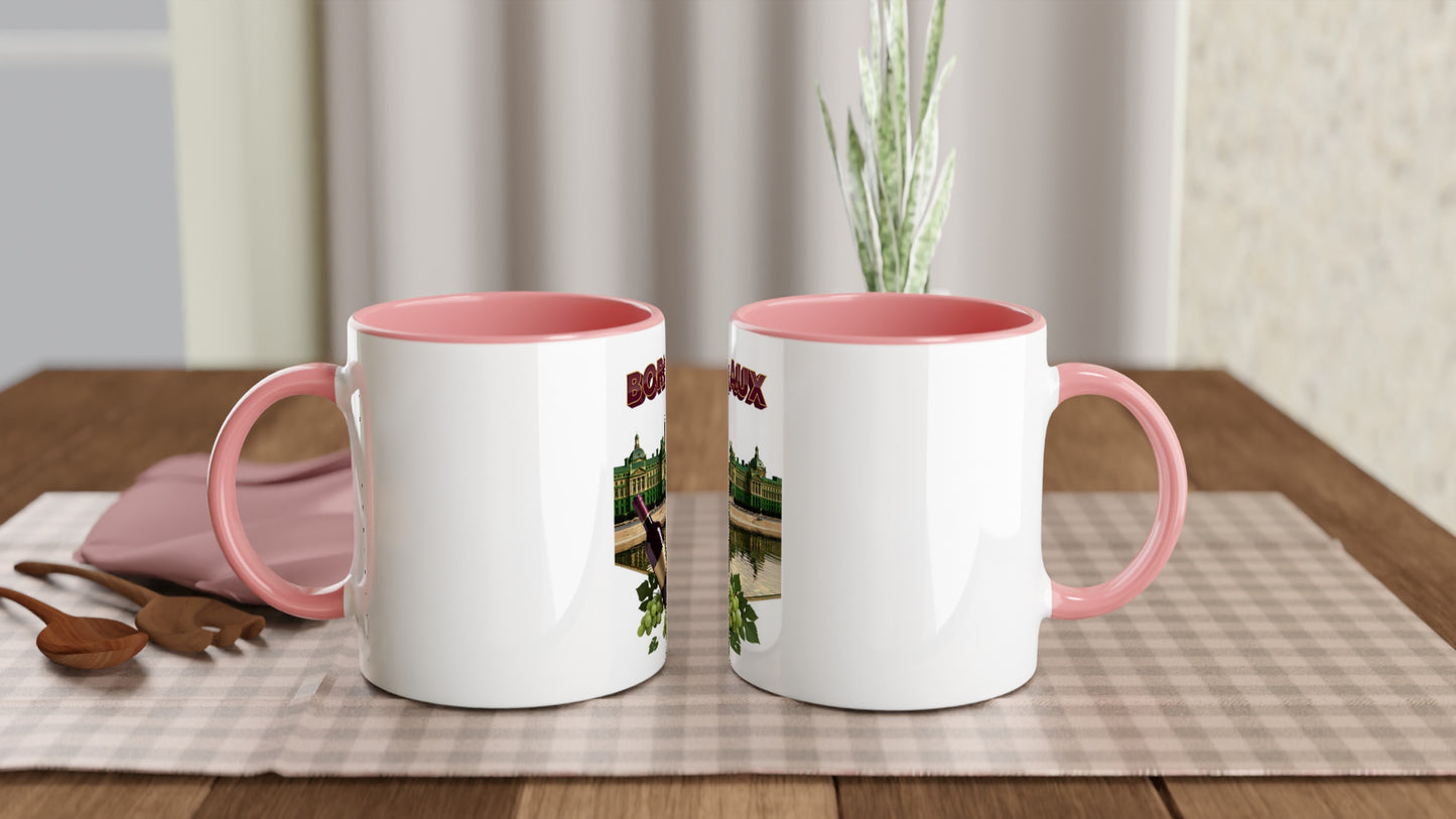 325 ml (11 oz) Burgundy Ceramic Mug, City of France