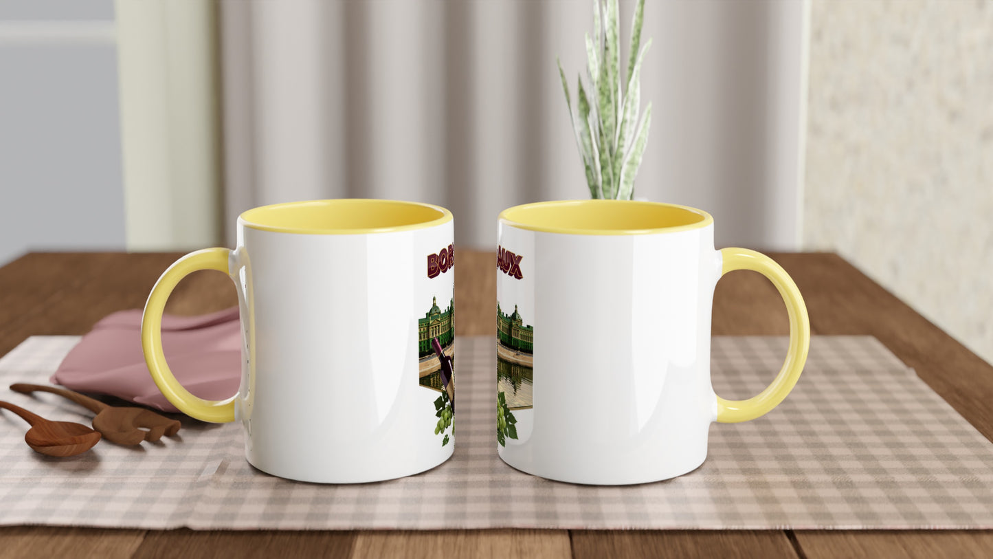 325 ml (11 oz) Burgundy Ceramic Mug, City of France