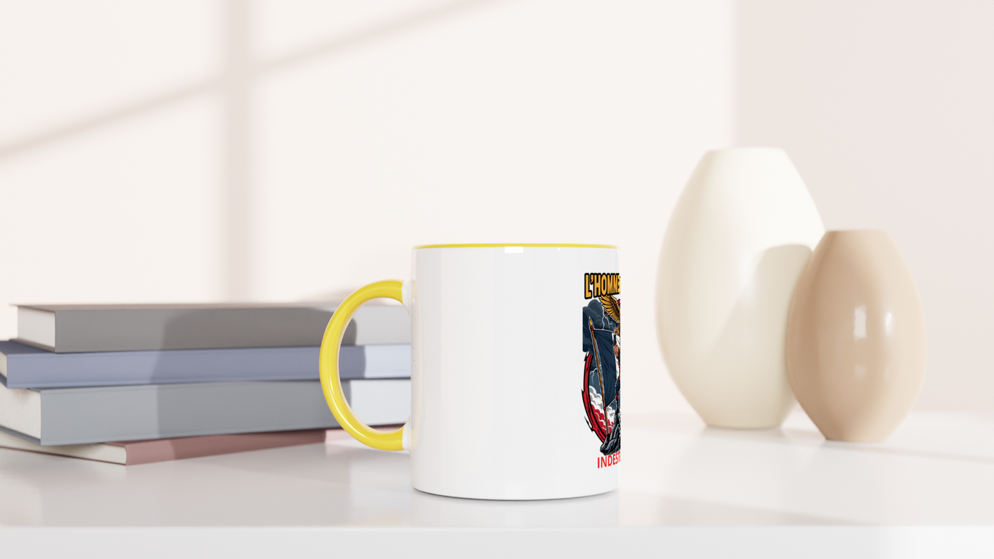 325 ml (11 oz) French-style ceramic mug for men