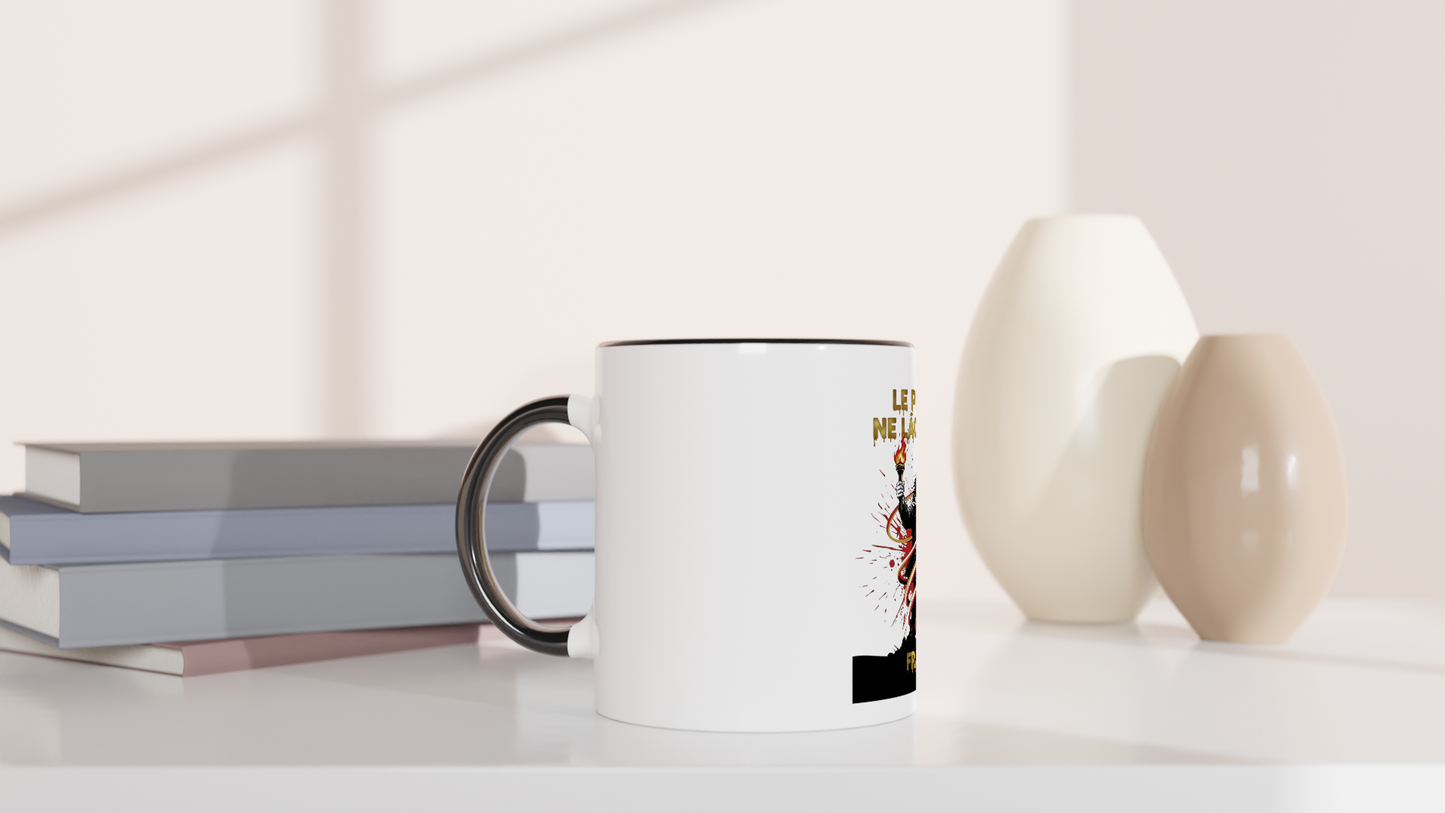 325ml (11oz) Ceramic Mug "le peuple lâche rien"