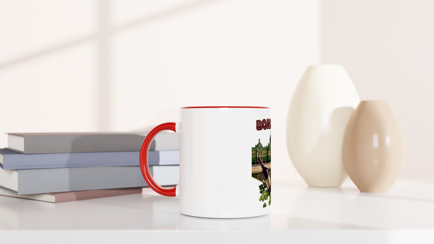 325 ml (11 oz) Burgundy Ceramic Mug, City of France