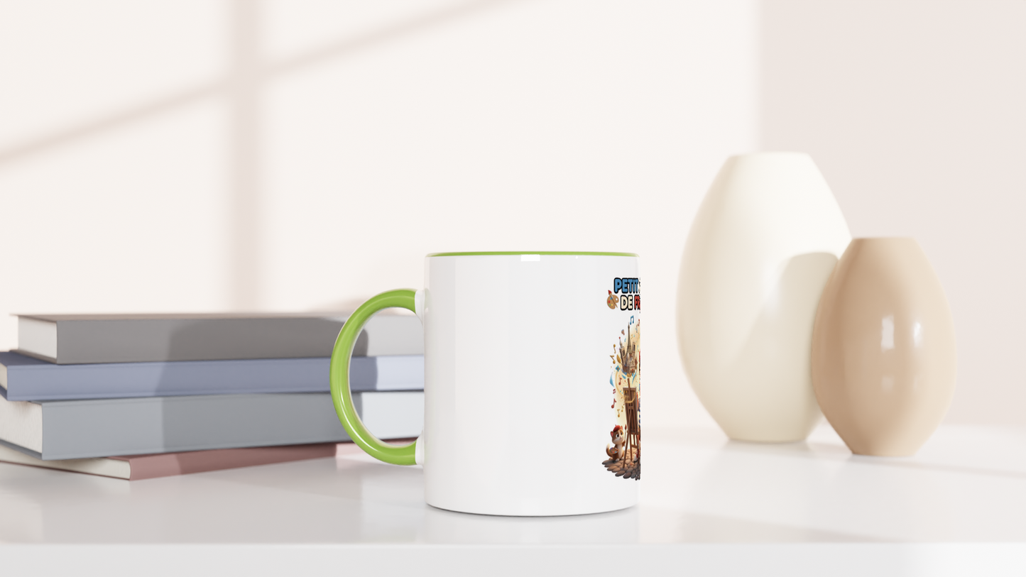 White 11oz Ceramic Mug kleiner Künstler Frankreichs