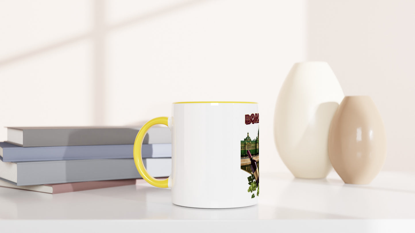 325 ml (11 oz) Burgundy Ceramic Mug, City of France