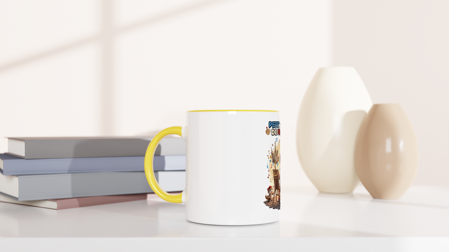 White 11oz Ceramic Mug kleiner Künstler Frankreichs