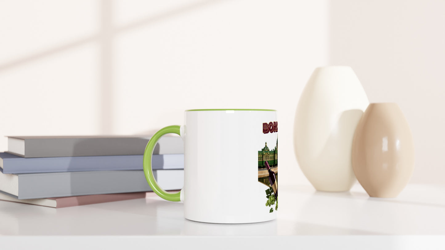 325 ml (11 oz) Burgundy Ceramic Mug, City of France