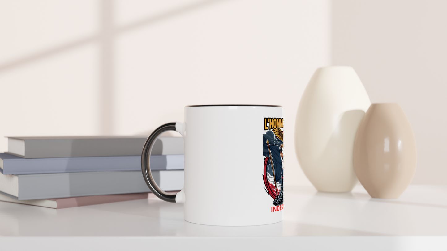 325 ml (11 oz) French-style ceramic mug for men
