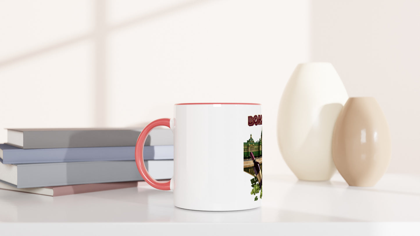 325 ml (11 oz) Burgundy Ceramic Mug, City of France