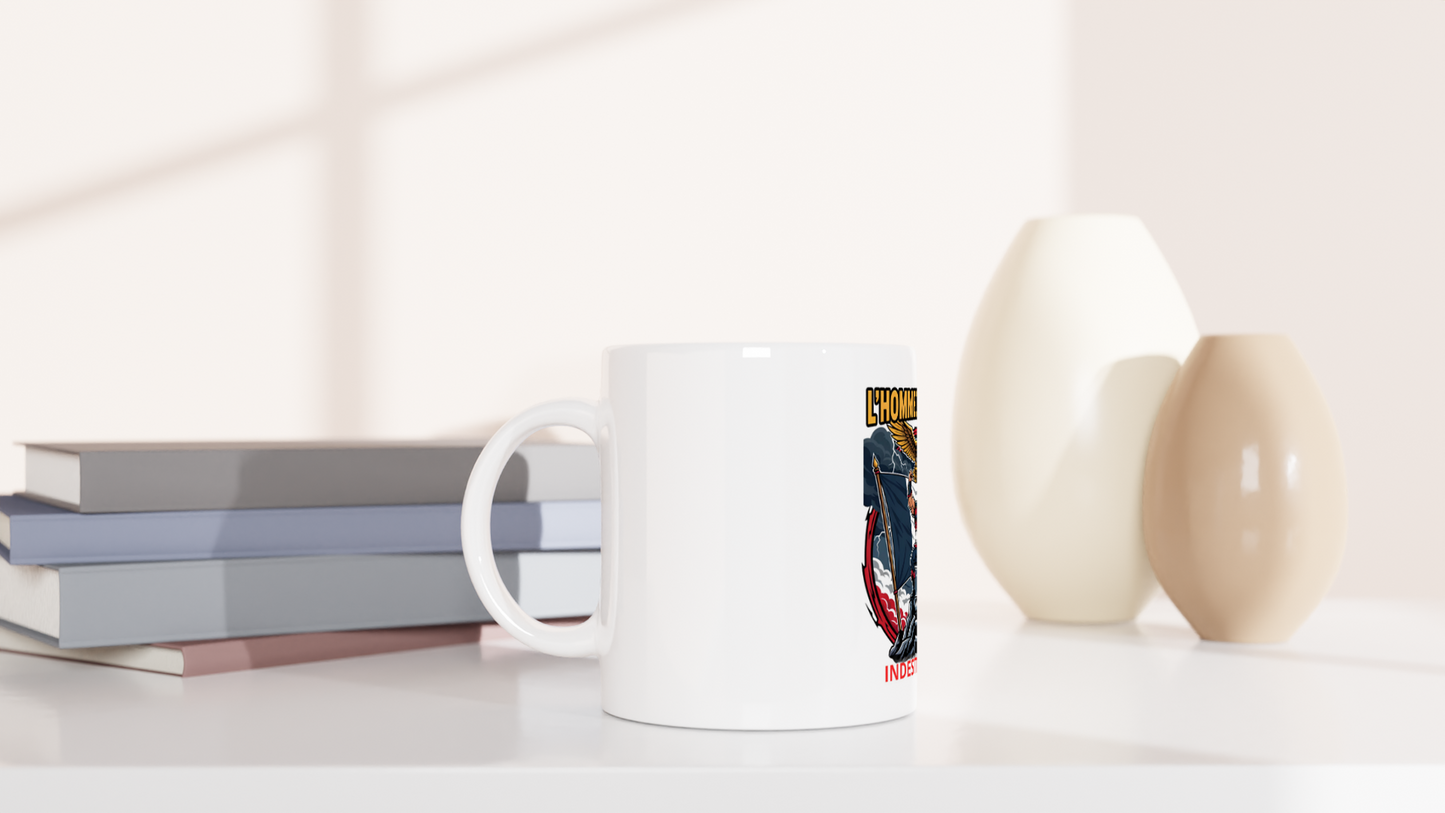 325 ml (11 oz) French-style ceramic mug for men