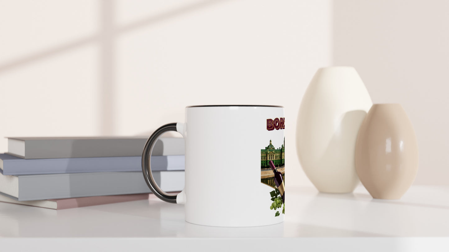 325 ml (11 oz) Burgundy Ceramic Mug, City of France
