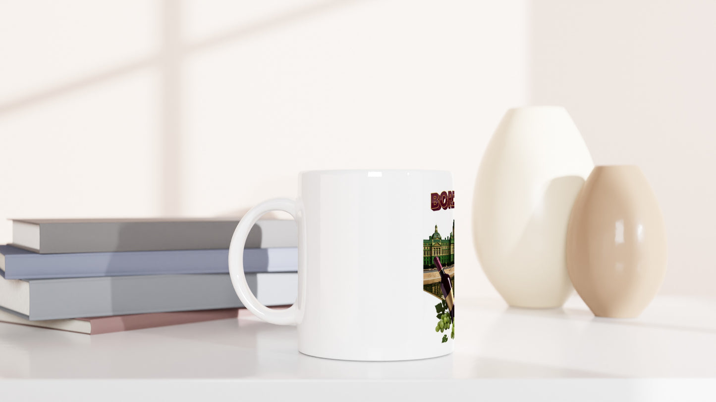 325 ml (11 oz) Burgundy Ceramic Mug, City of France