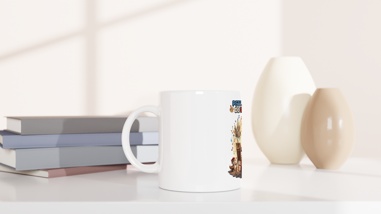 White 11oz Ceramic Mug kleiner Künstler Frankreichs