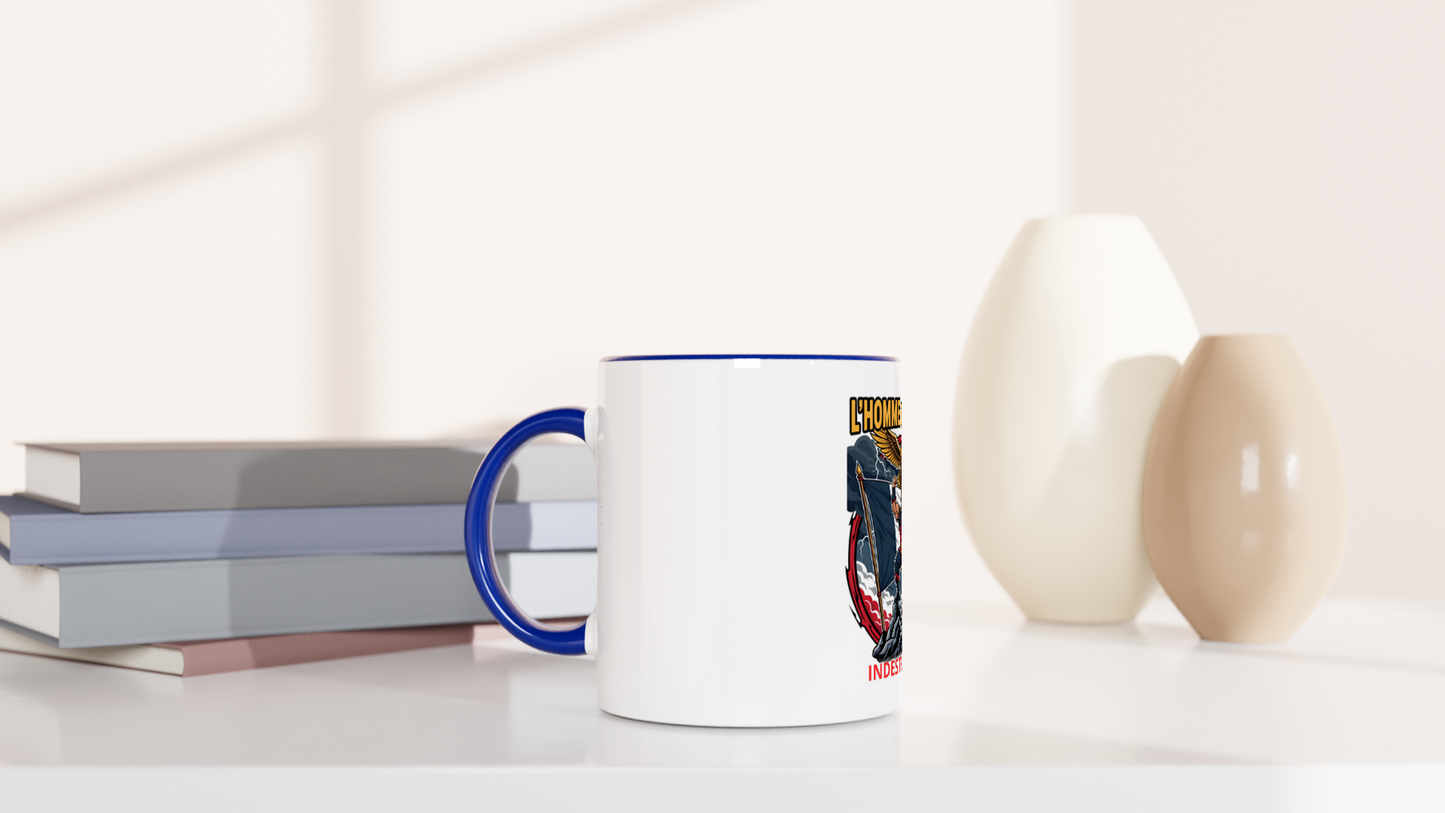 325 ml (11 oz) French-style ceramic mug for men